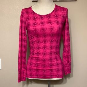 Hot Totties Pink Print Long Sleeve Top